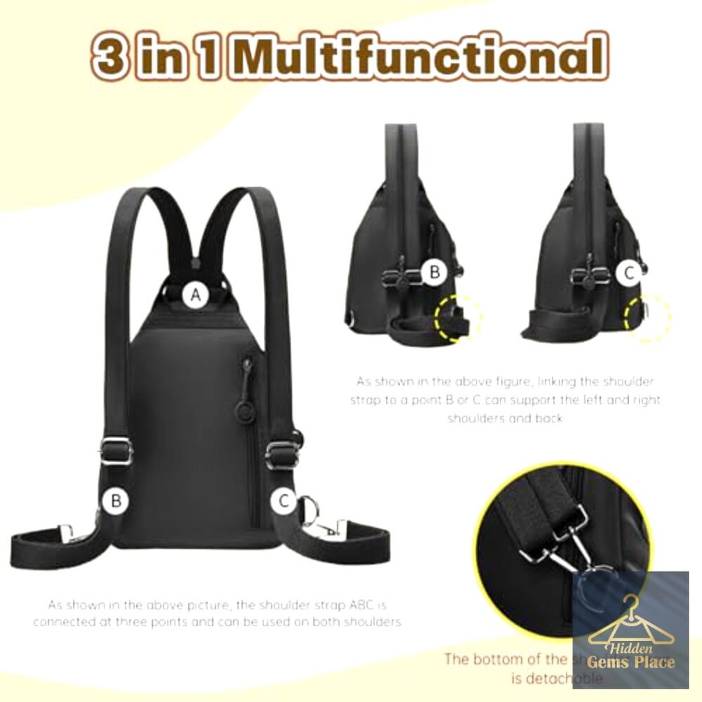 Waterproof Convertible Backpack, Multi-Compartmen… - image 5